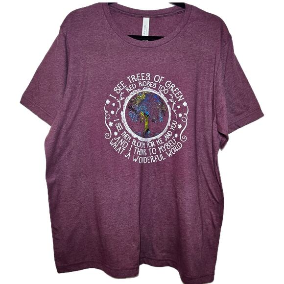 I See Trees Of Green Red Roses Too Shirt Tee Nature Lovers Plant Mom Size XL - Picture 2 of 7